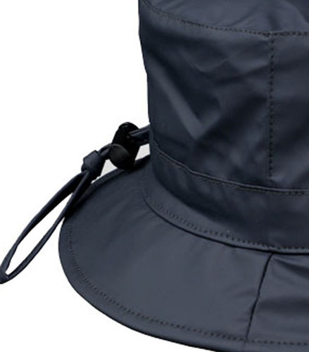 Regenhoedje met aansnoerkoordje wind- en waterdicht kleur donkerblauw