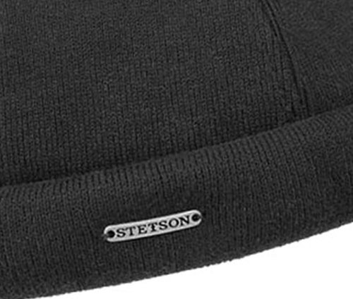STETSON katoenen docker cap kleur zwart